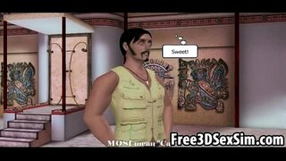Seksualus 3D animaciją lesbiečių hotties vyksta į jį kartu